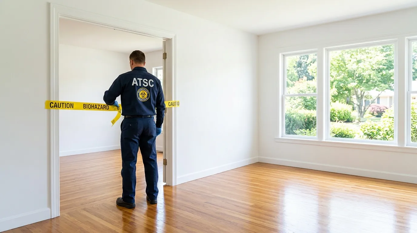 Certified biohazard cleanup crew performing Decomposition Cleanup in North Charleston